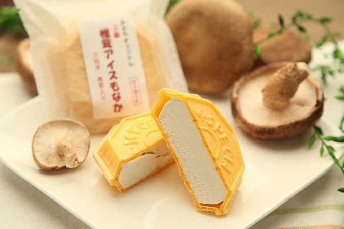 しい茸アイスもなか